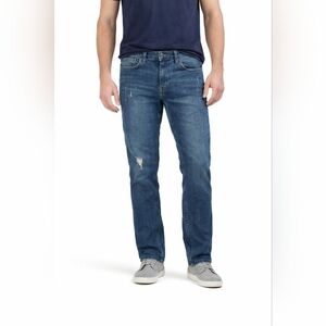 True Craft Slim Fit Jeans Mens 34x30 Distressed Wash Denim Casual Streetwear Fit